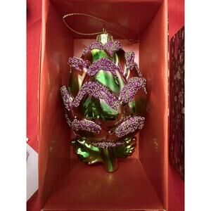John Derian Artichoke glass Christmas ornament New in box Target collaboration